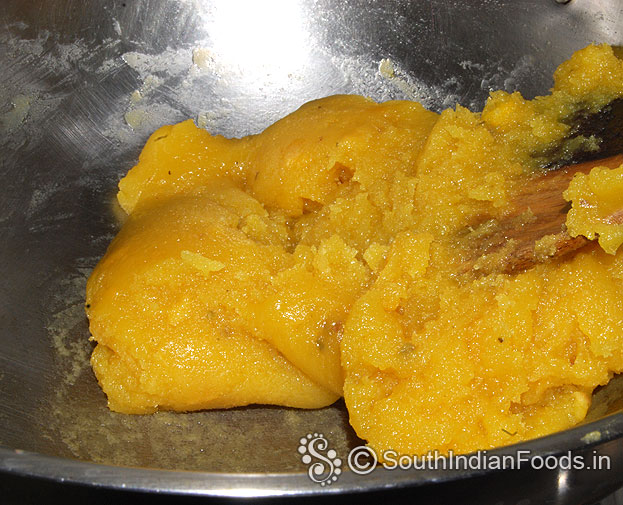 Saute till the mixture start leaving the pan