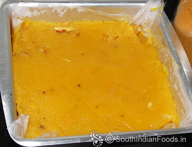 Evenly spread, let it set for 1 hour or you can refrigerate for 2 hours