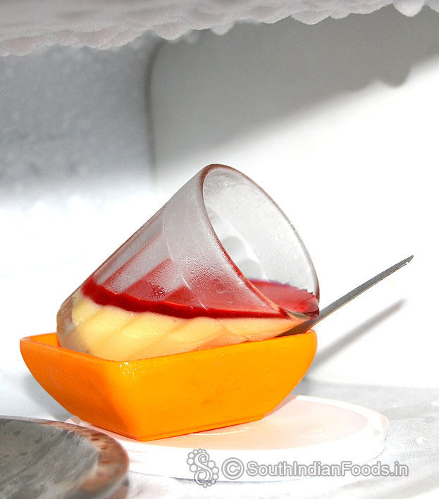 Freeze it, add mango puree freeze it againg for 2 hours