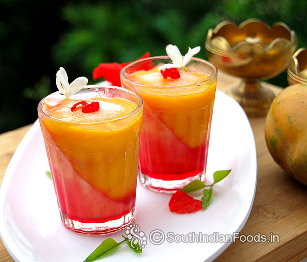 Delicious mango custard pudding ready