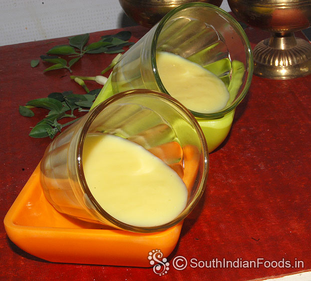 Pour custard mixture into serving glass