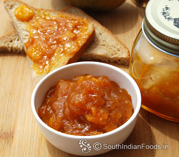 Homemade mango jam ready