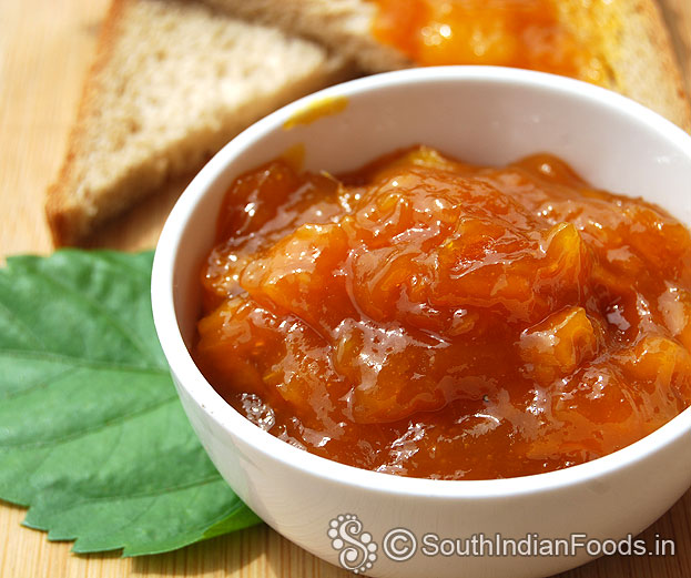 Homemade mango fruit jam
