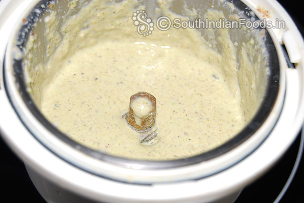 Almond pistachio paste mixture is ready.