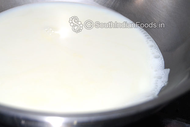 Heat milk in a pan& let it boil