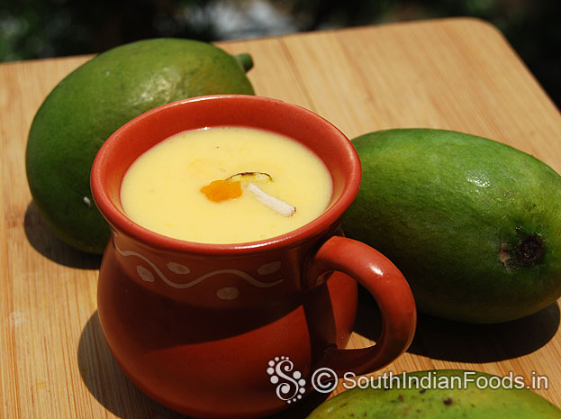 Homemade Mango milkshake