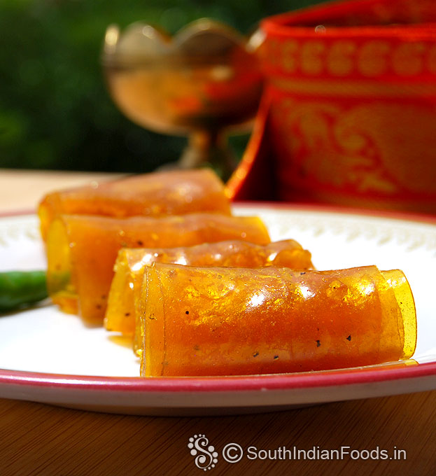 Thin layer mango papad