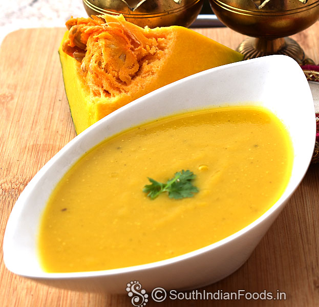 Yellow pumpkin soup
