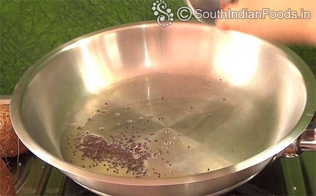 Heat oil, add mustard seeds, let it splutter