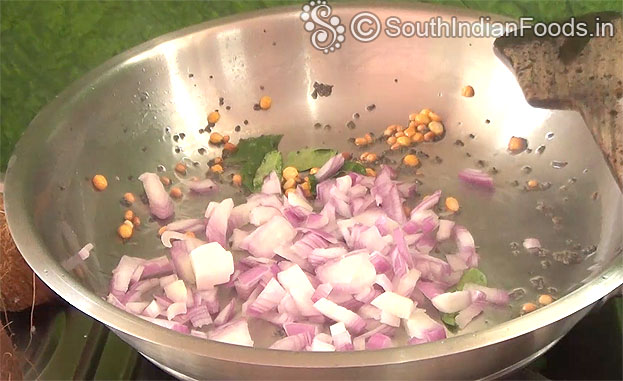 Add onion saute till soft