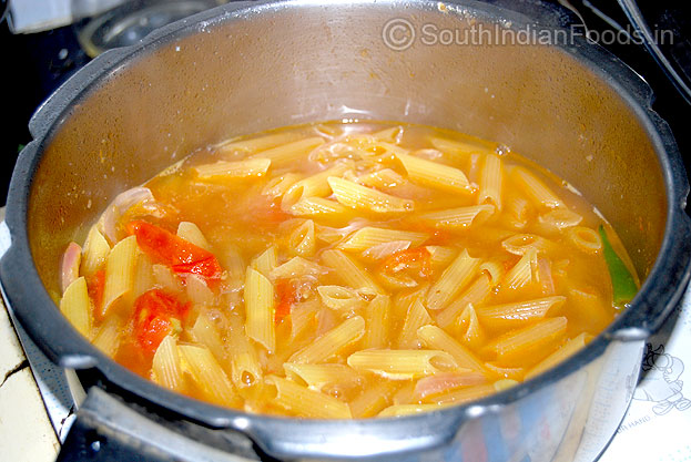 Mix well and cook for 4 to 5 whistles
