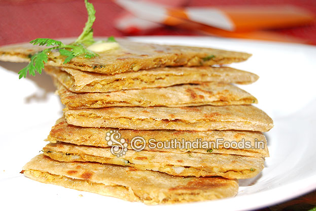 Soya granules paratha