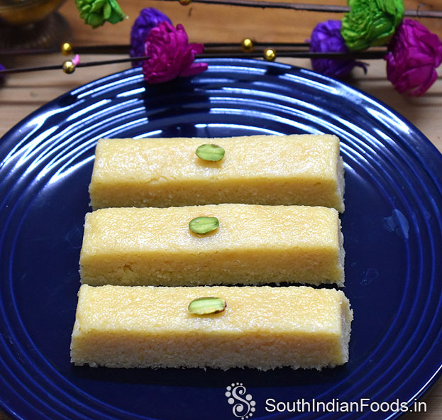 3-ingredient milk burfi