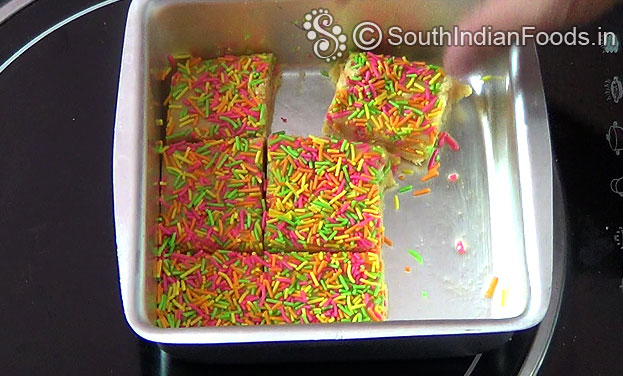 Choco vermicelli burfi is ready