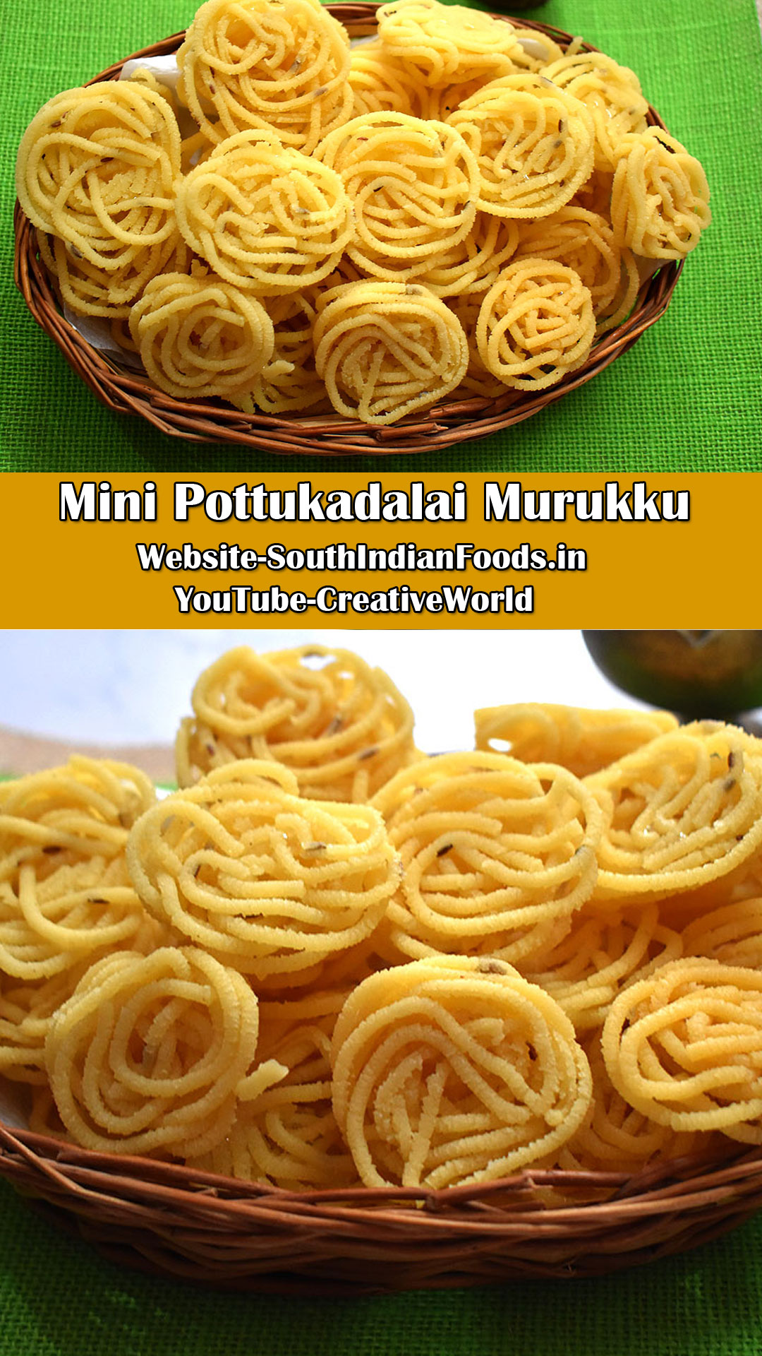 mini pottukadalai murukku recipe step 