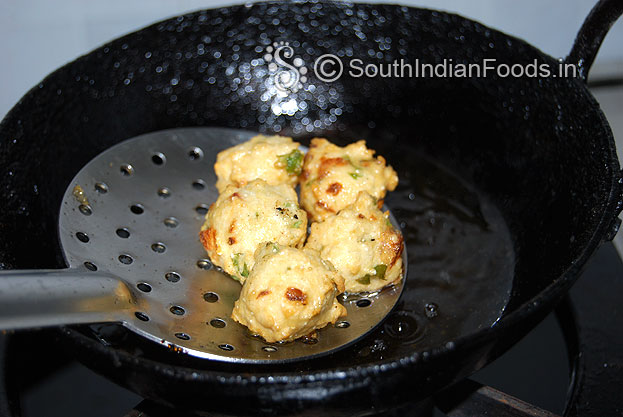 Once fried take out from oil & immediately put it in boiled water