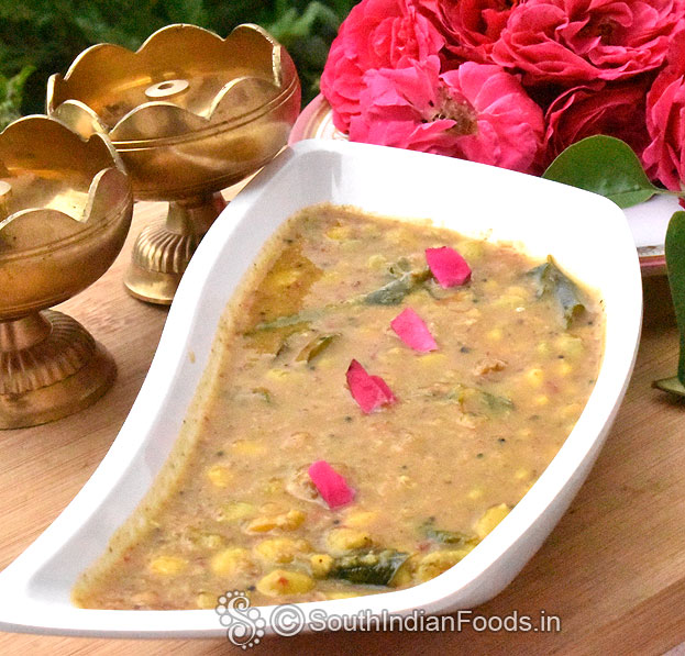 Serve hot with rice, pongal, upma, idli or dosa