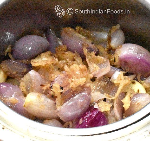 Add sauted ingredients in a mixer jar, grind to fine paste