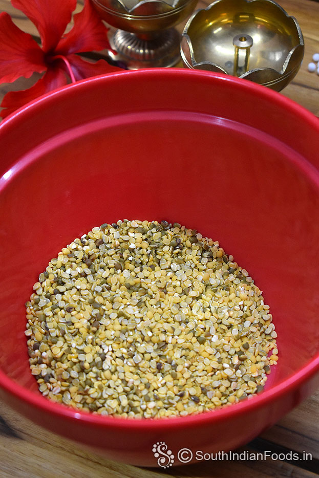 In a bowl add moong dal