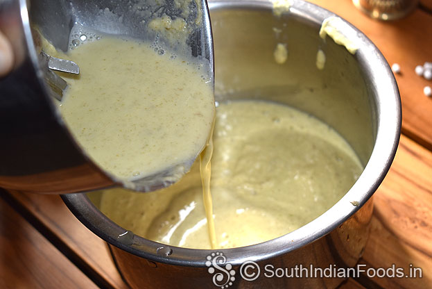 Transfer batter to a bowl