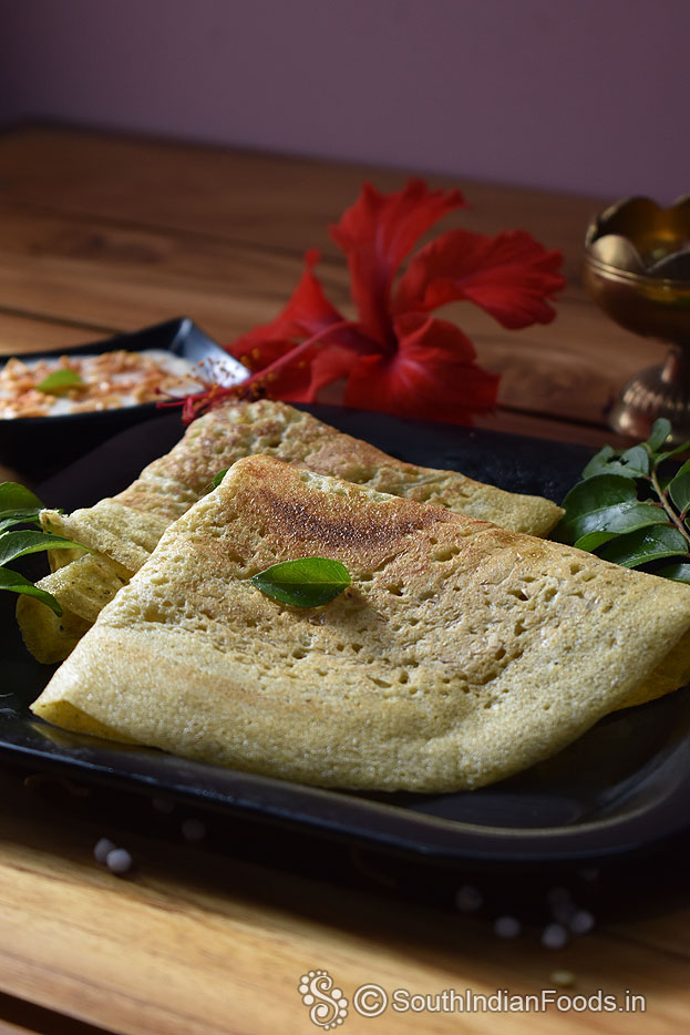 Crispy moong dal chilla ready