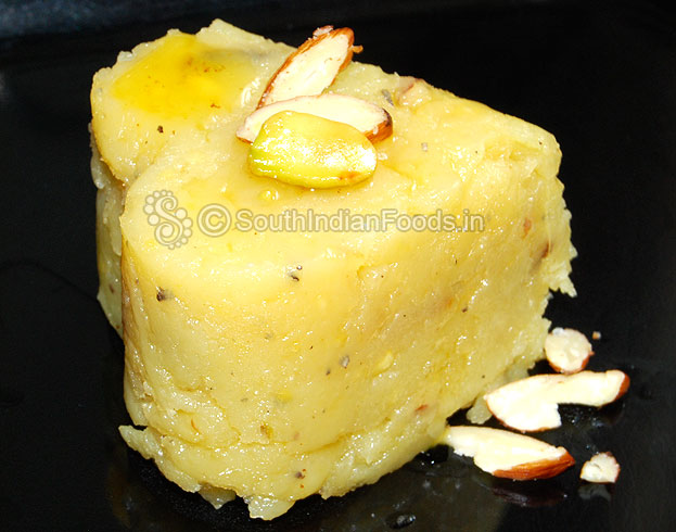 Heart shaped moong dal halwa