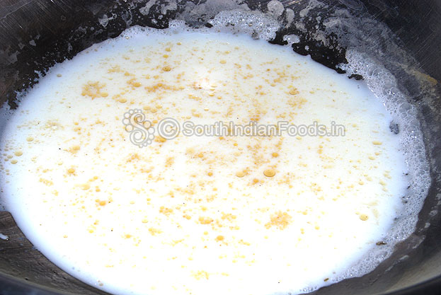 Heat pan,add milk&let it boil