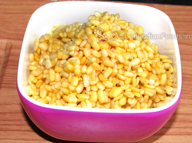 Soaked moong dal