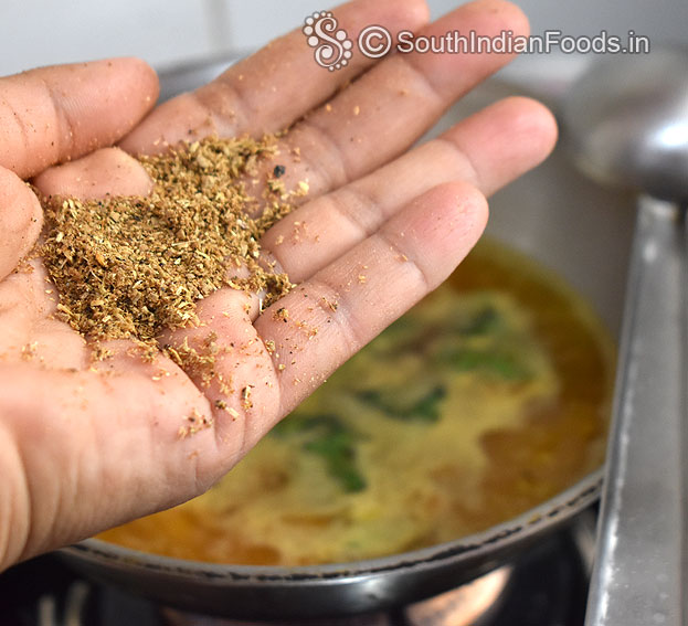 Add ground powder