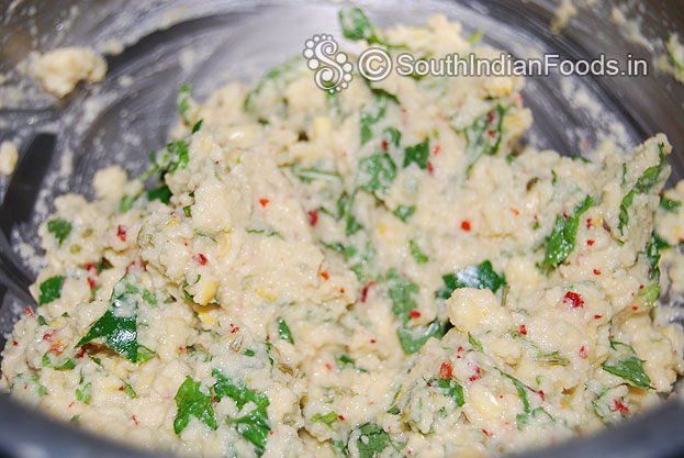Moong dal vada mixture is ready