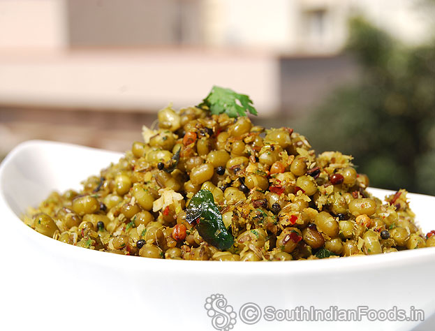 Green gram sprouts sundal