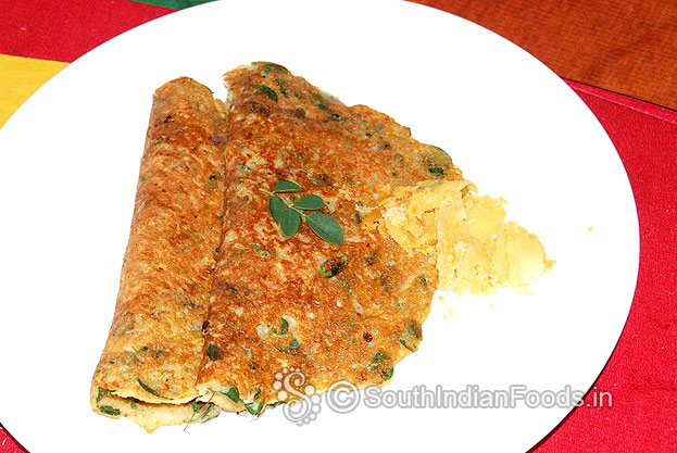 Murungai keerai lentil adai