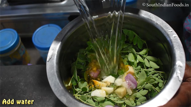 murungai keerai soup step 8