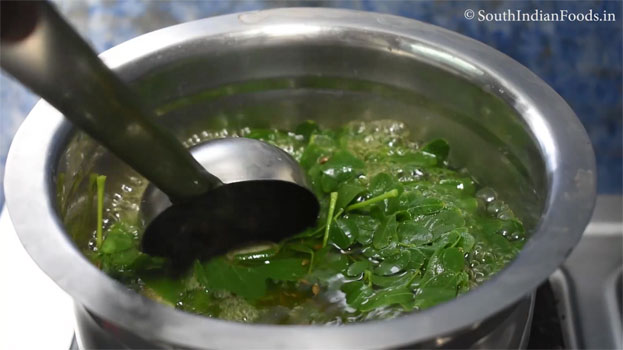 murungai keerai soup step 10