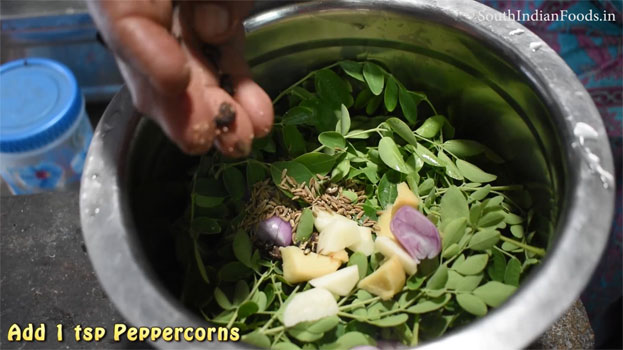 murungai keerai soup step 4