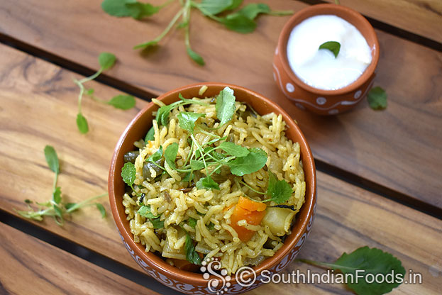 One pot mustard leaves biryani
