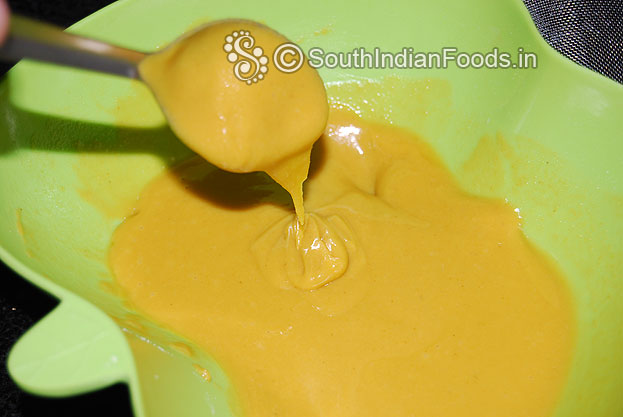 Add more ghee & make watery consistency batter