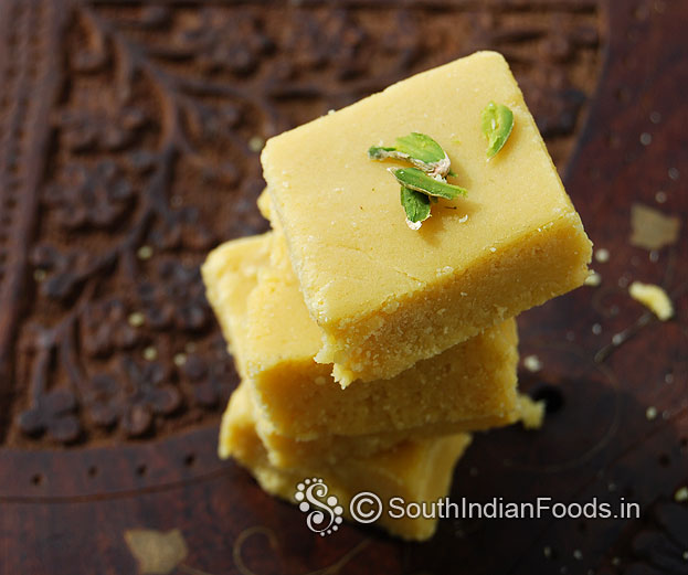Soft and smooth mysore pak