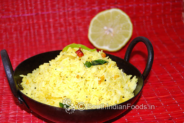 Narthangai sadam-Ready to serve, serve hot with chutney, pickle or chips