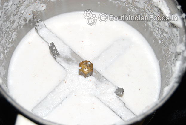 Perfectly ground coconut mixture then filter & extract coconut milk