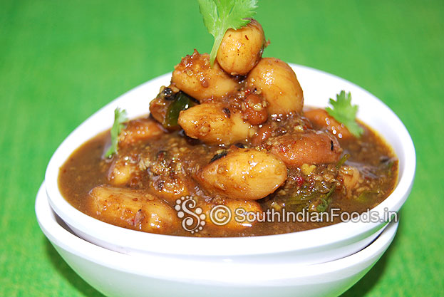 Nilakadalai puli kuzhambu