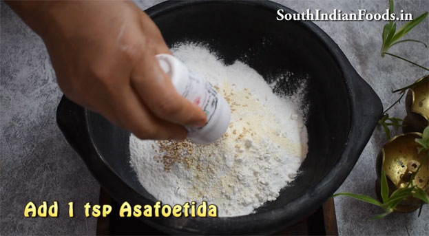 Wash and soak rice red chilli for 4 hours