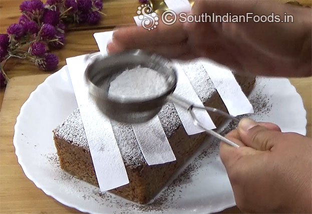 Sprinkle powdered sugar