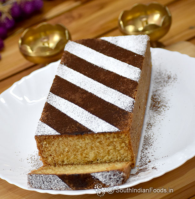 Homemade eggless cake
