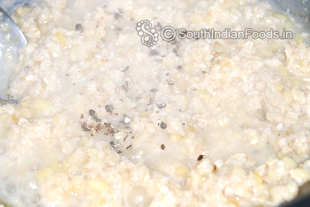 Add crushed black peppercorns and ghee mix well
