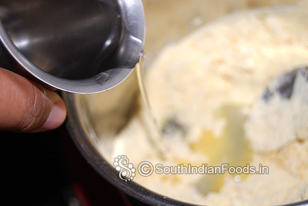 Add water mix well and knead it make soft dough