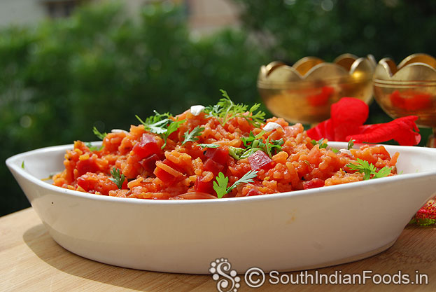 Beetroot dal rice