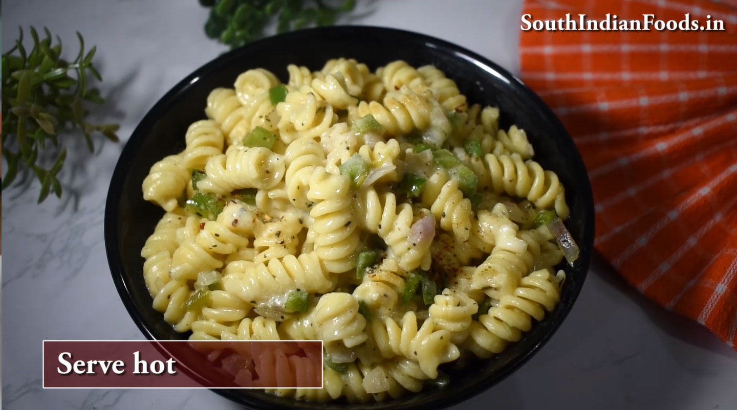 One pot fusilli casicum white sauce pasta