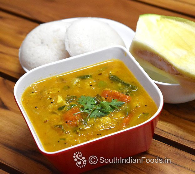 Serve hot with idli, dosa or uthappam