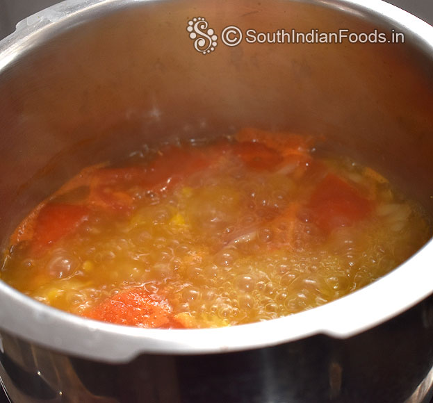Cover lid, pressure cook for 5 whistles